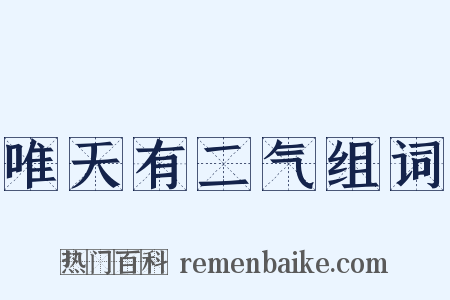 唯天有二气组词是什么意思的图片